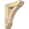 Ekena Millwork Thorton Slat Rough Sawn Bracket w/ Offset Brace, Douglas Fir, 6"W x 18"D x 22"H BKT0604X18X22THR06RDF - alternate 1